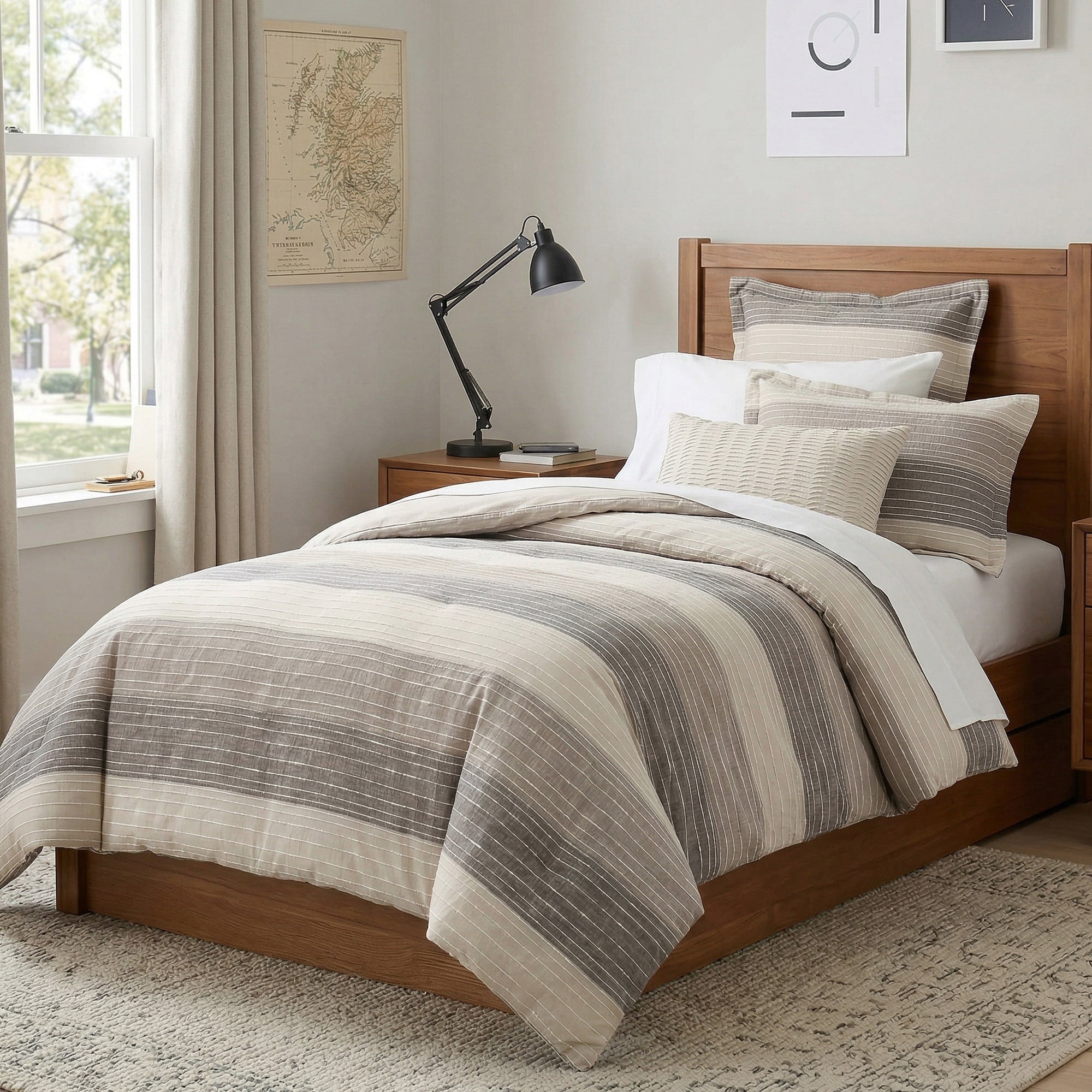 Sand Stripes Duvet Cover Set