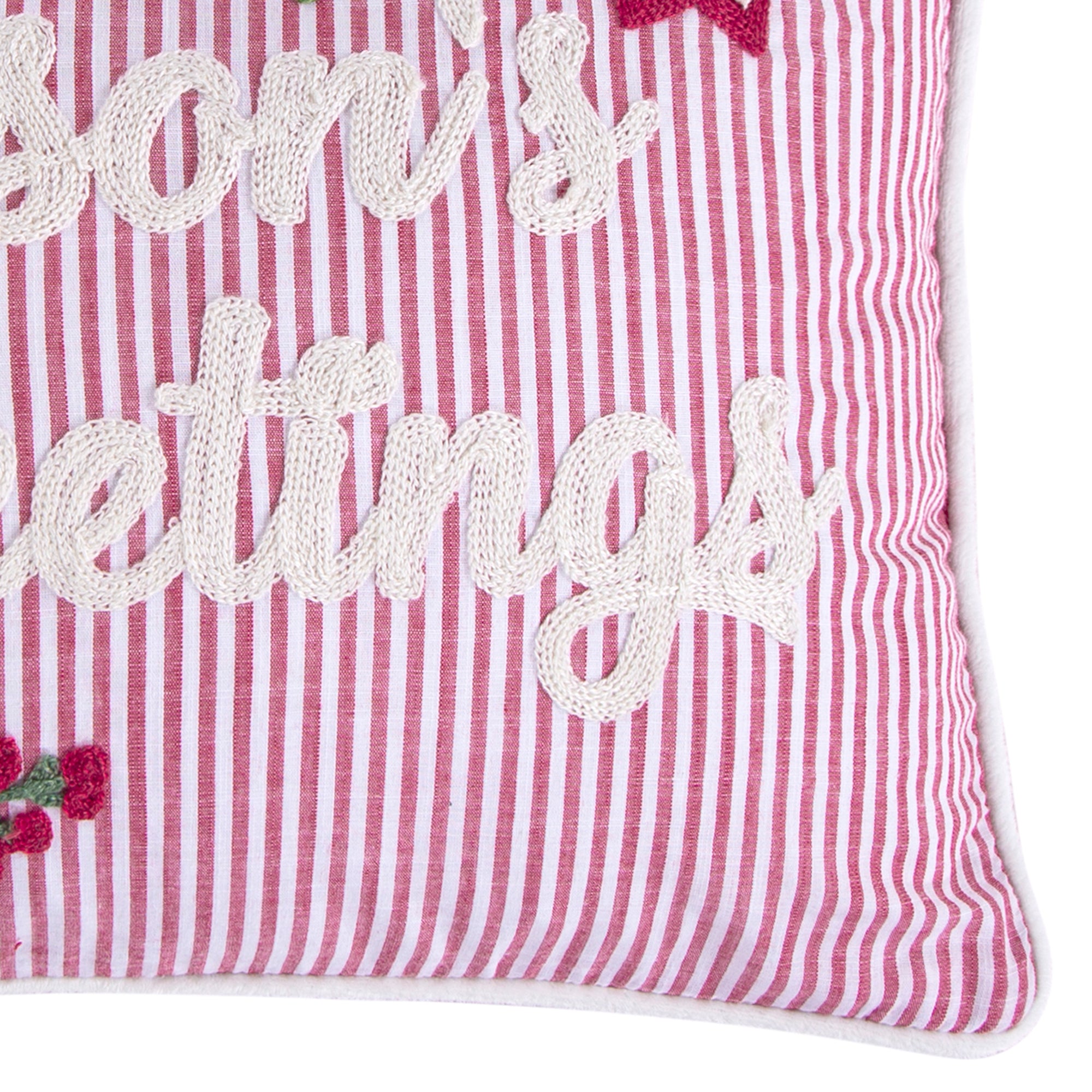 Sleigh Bells Seasons Greetings Pillow 14X18"