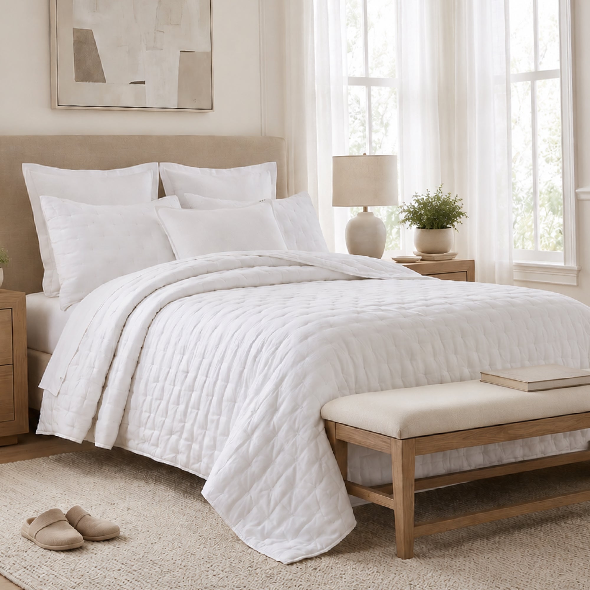 French Flax Signature Linen Quilt