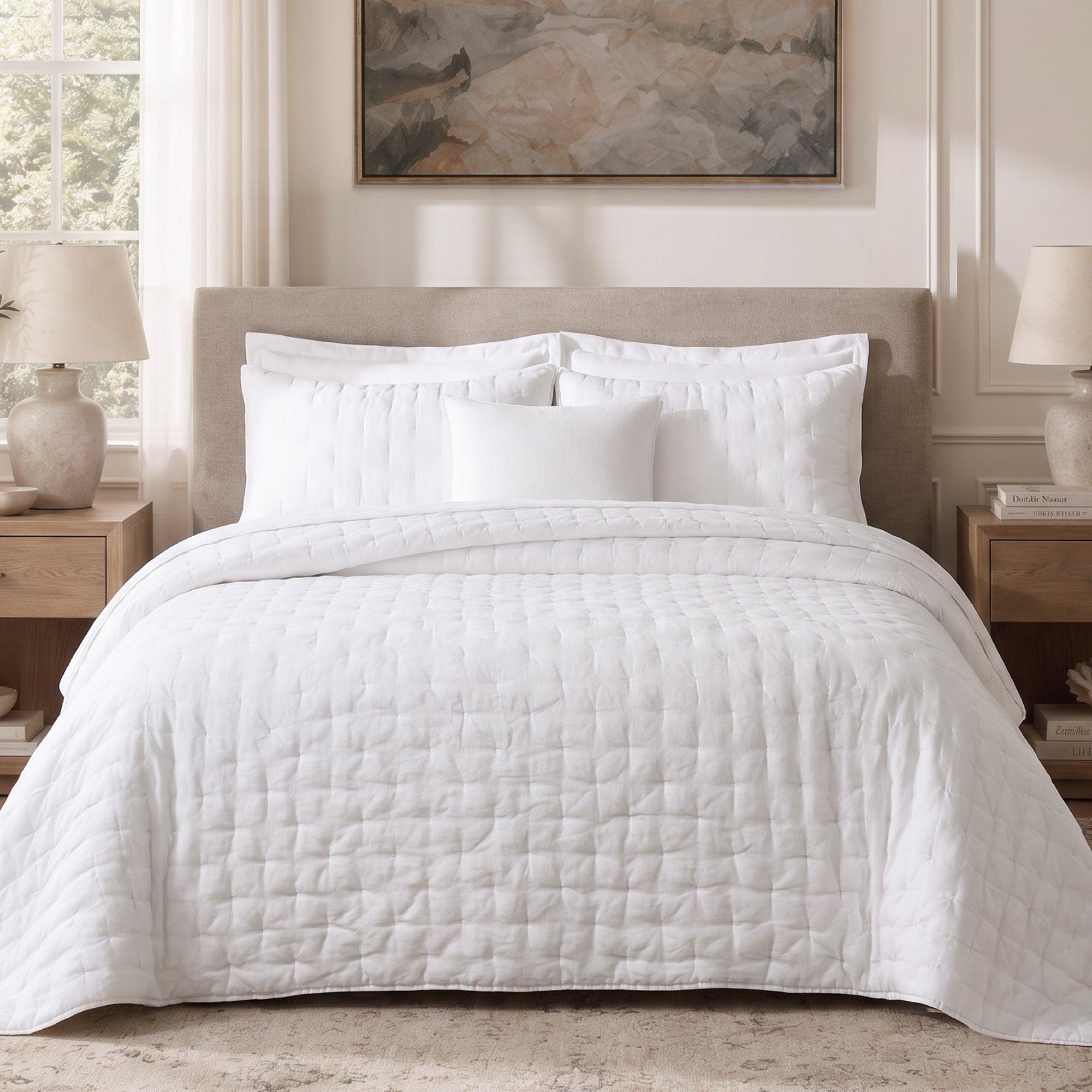 French Flax Signature Linen Quilted Sham