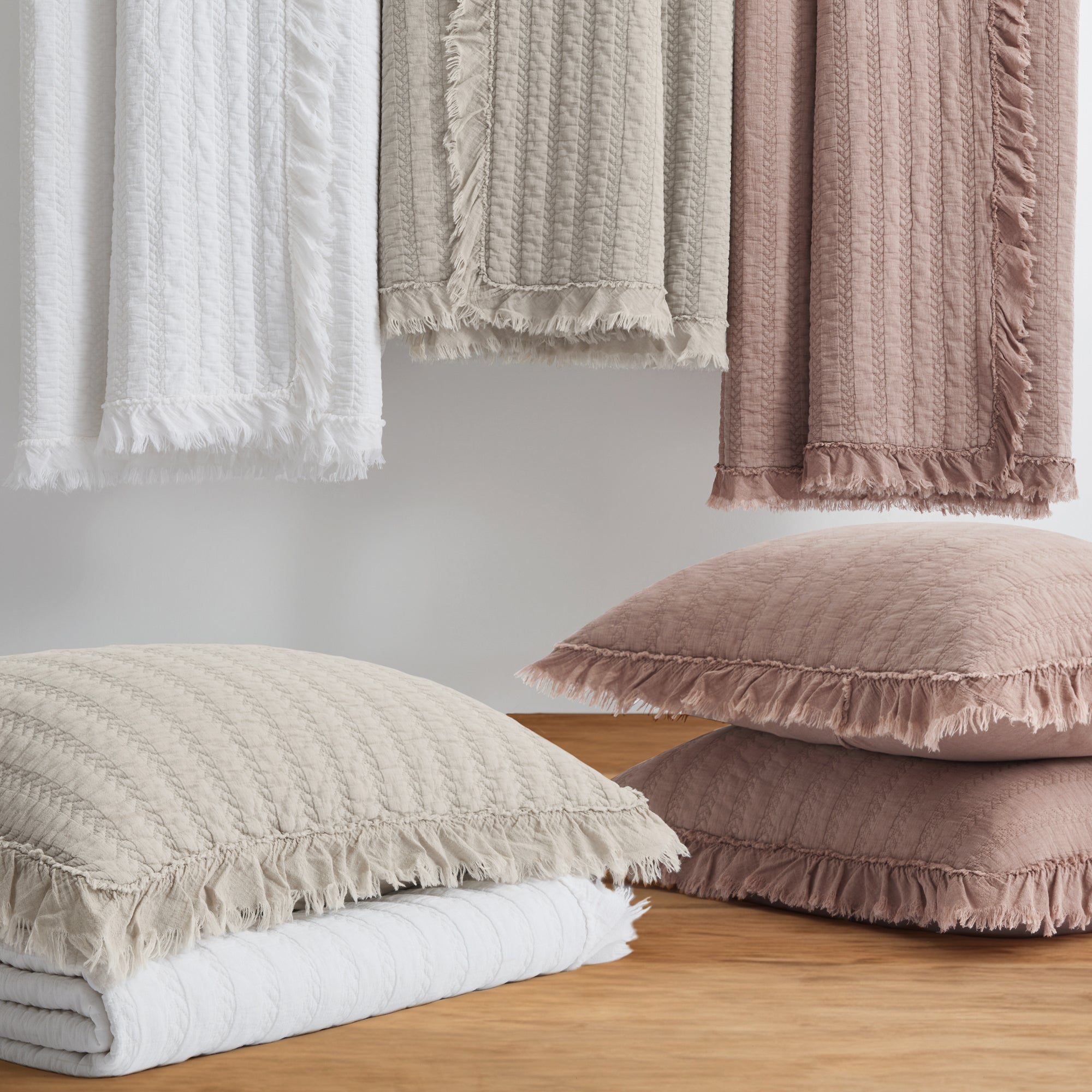 Wilhemina Dusty Rose Quilt Set