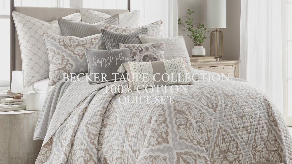 Becker Taupe Duvet Cover Set