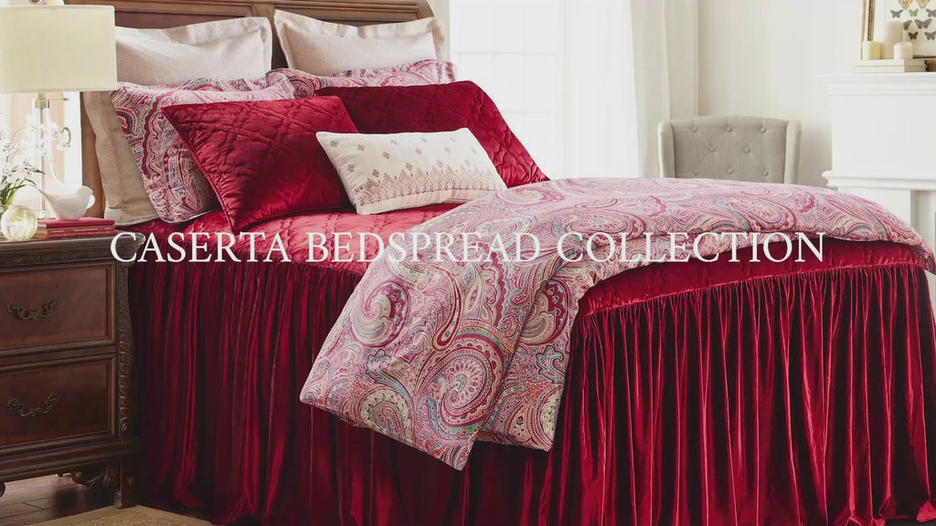 Levtex Home Caserta Velvet Red Bedspread Bedspreads