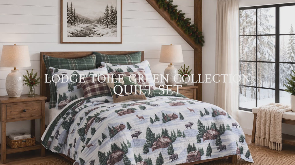 Lodge Toile Quilt Set