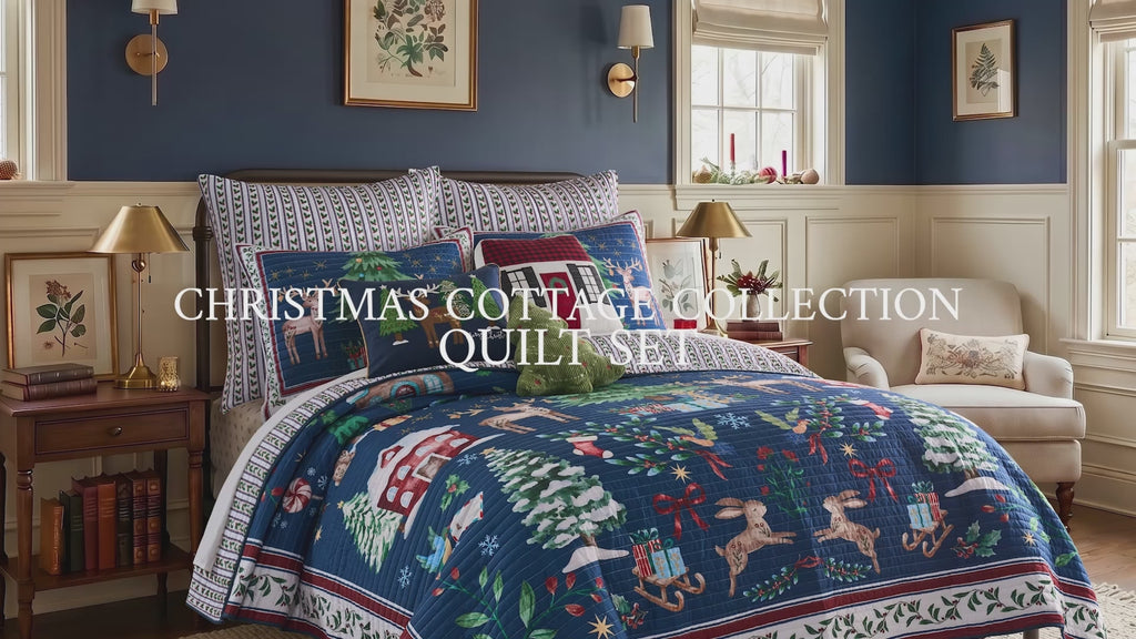 Christmas Cottage Quilt Set