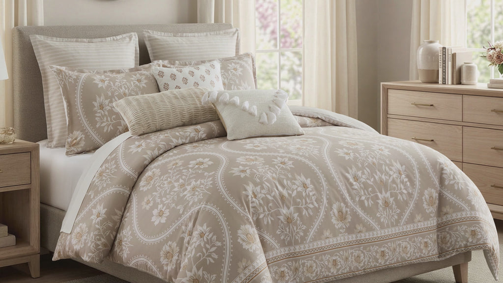 Camellia Neutral Comforter Set