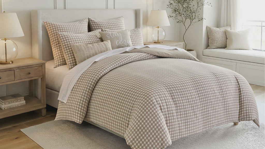 Camden Gingham Stitch Comforter Set