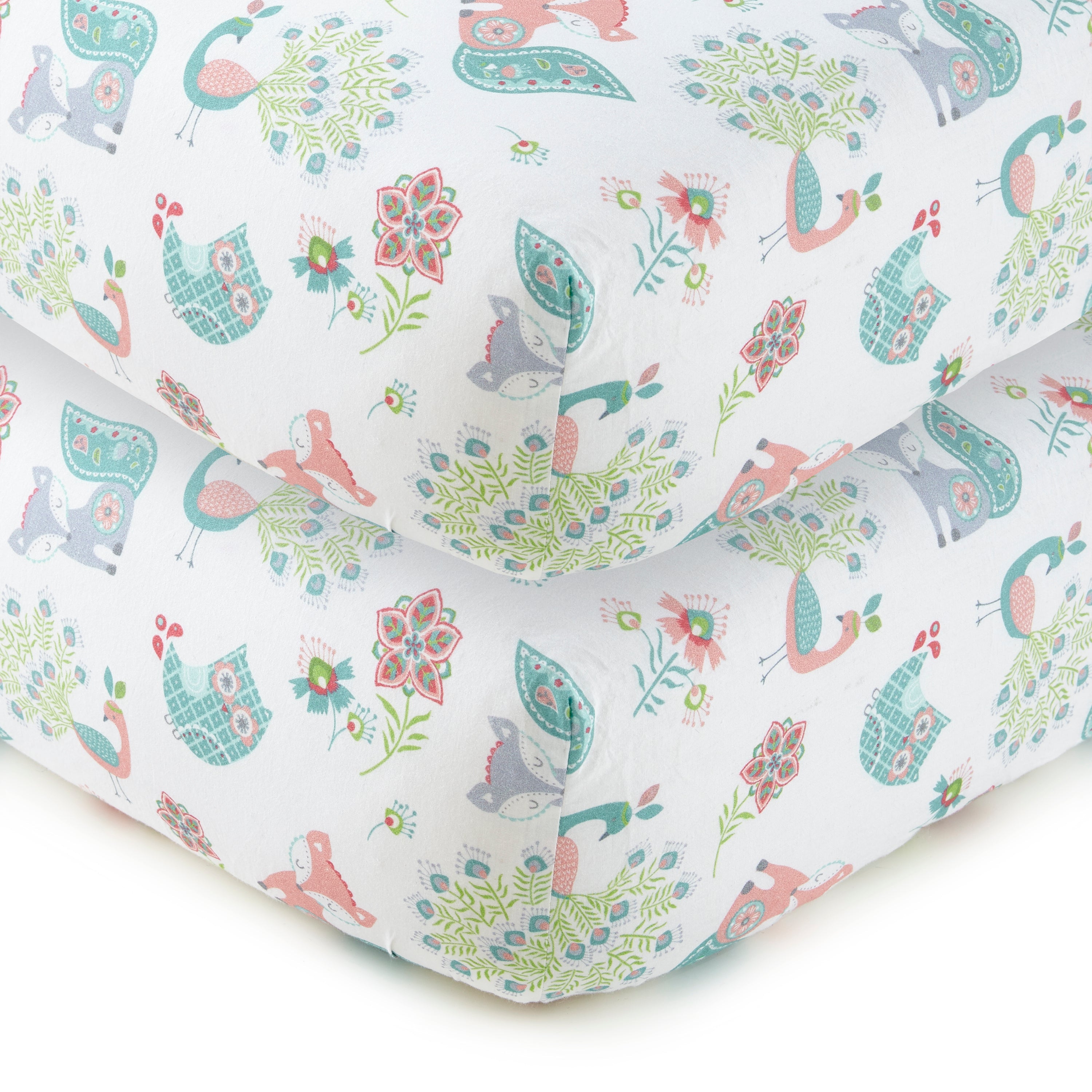 Fiona Cotton Crib Fitted Sheet - set of 2