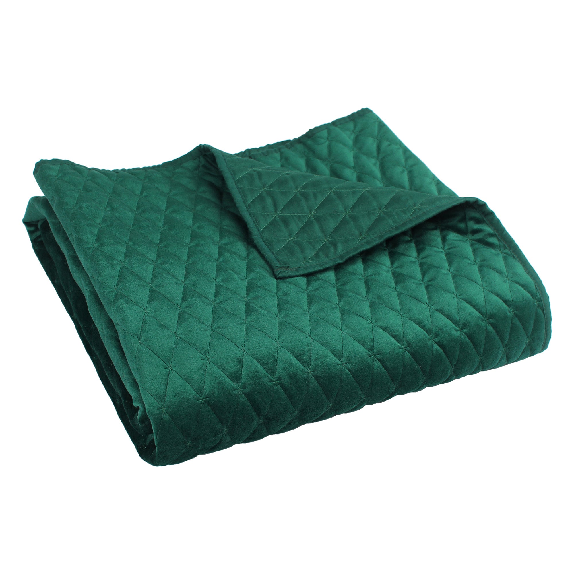 BH Empire Velvet Green Quilted Throw