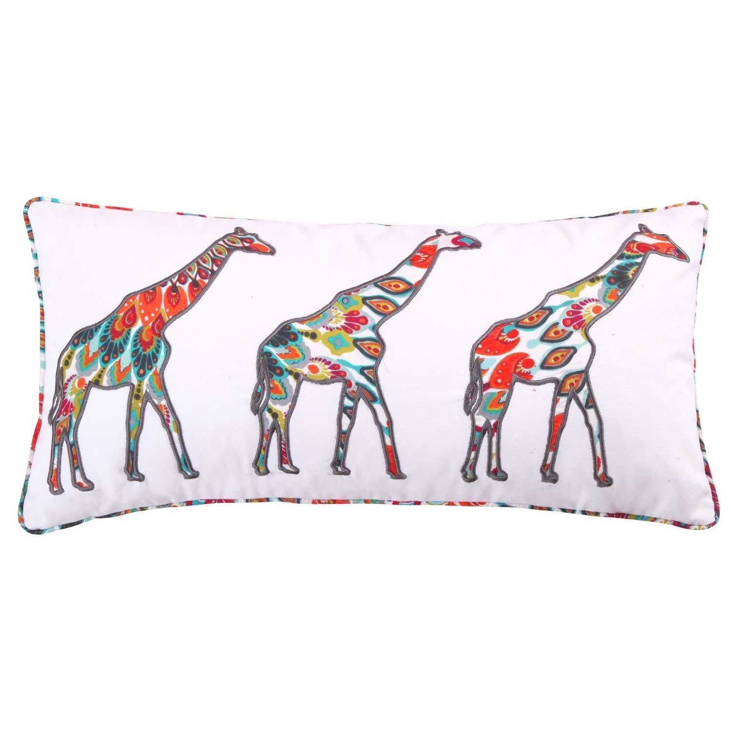 Mirage Appliqued Giraffes Pillow