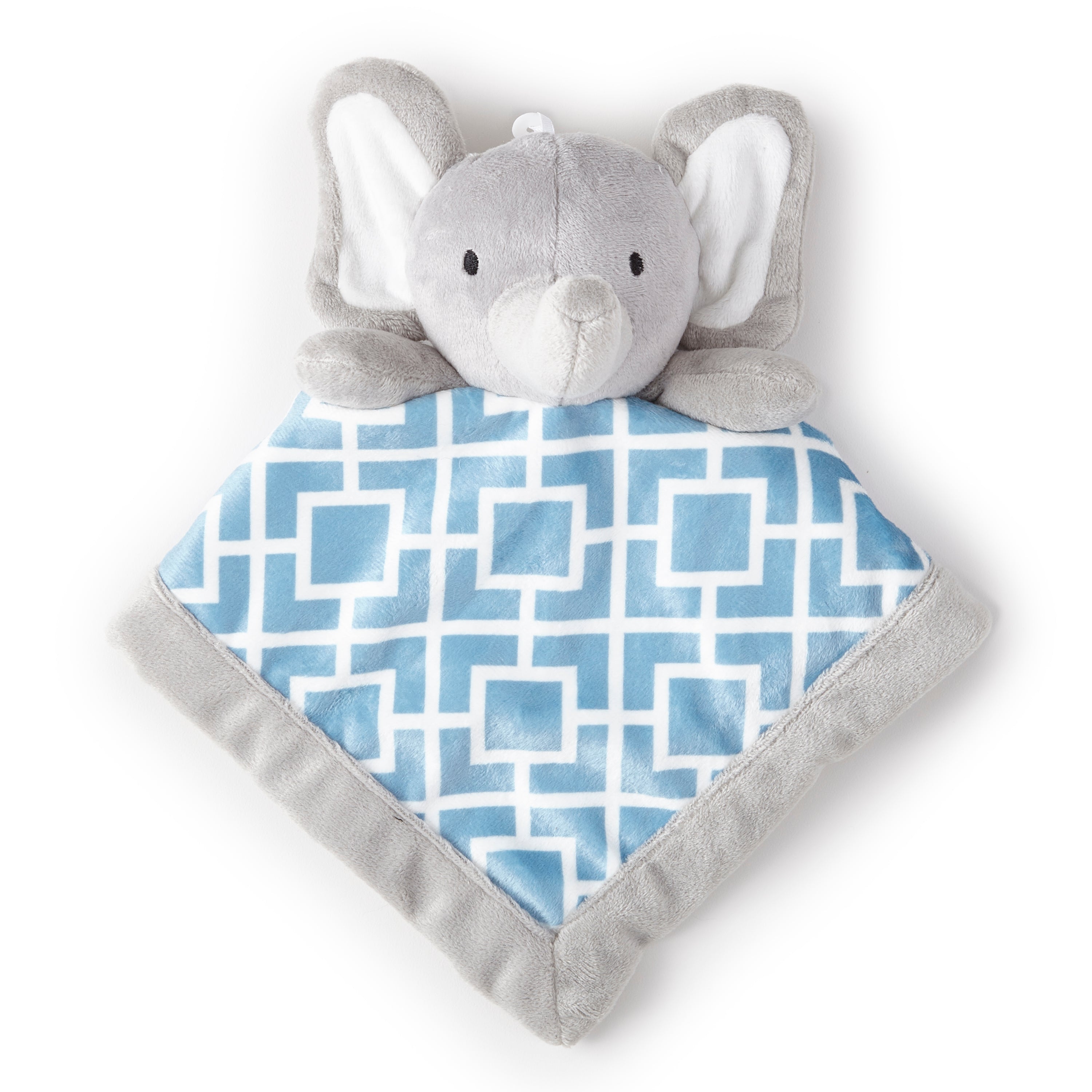 Elephant Plush Security Blanket - Grey