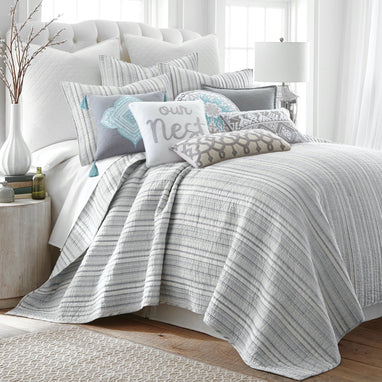 Levtex Home Bondi Stripe Grey Quilt Set - Cotton