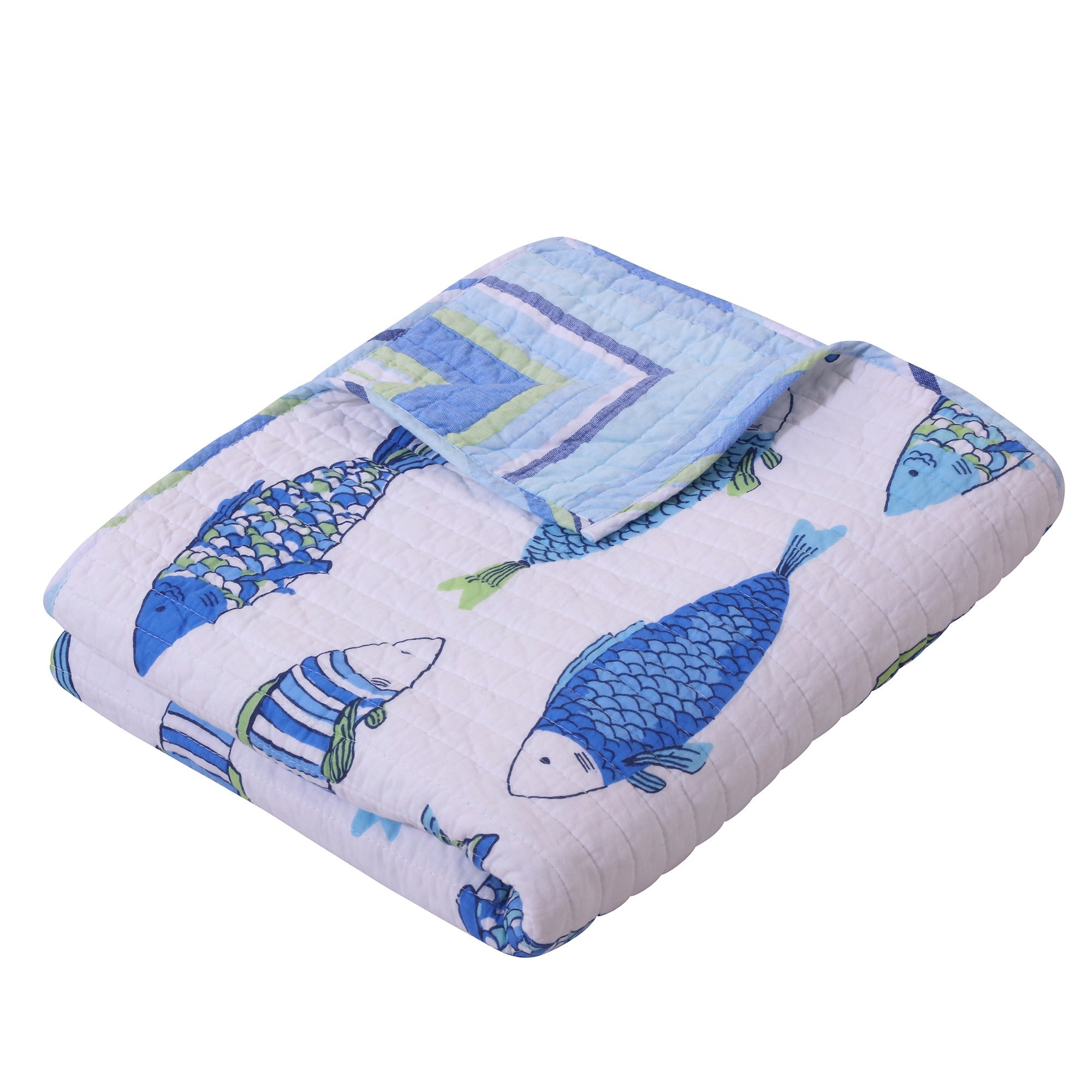 Catalina Fish Quilted Throw