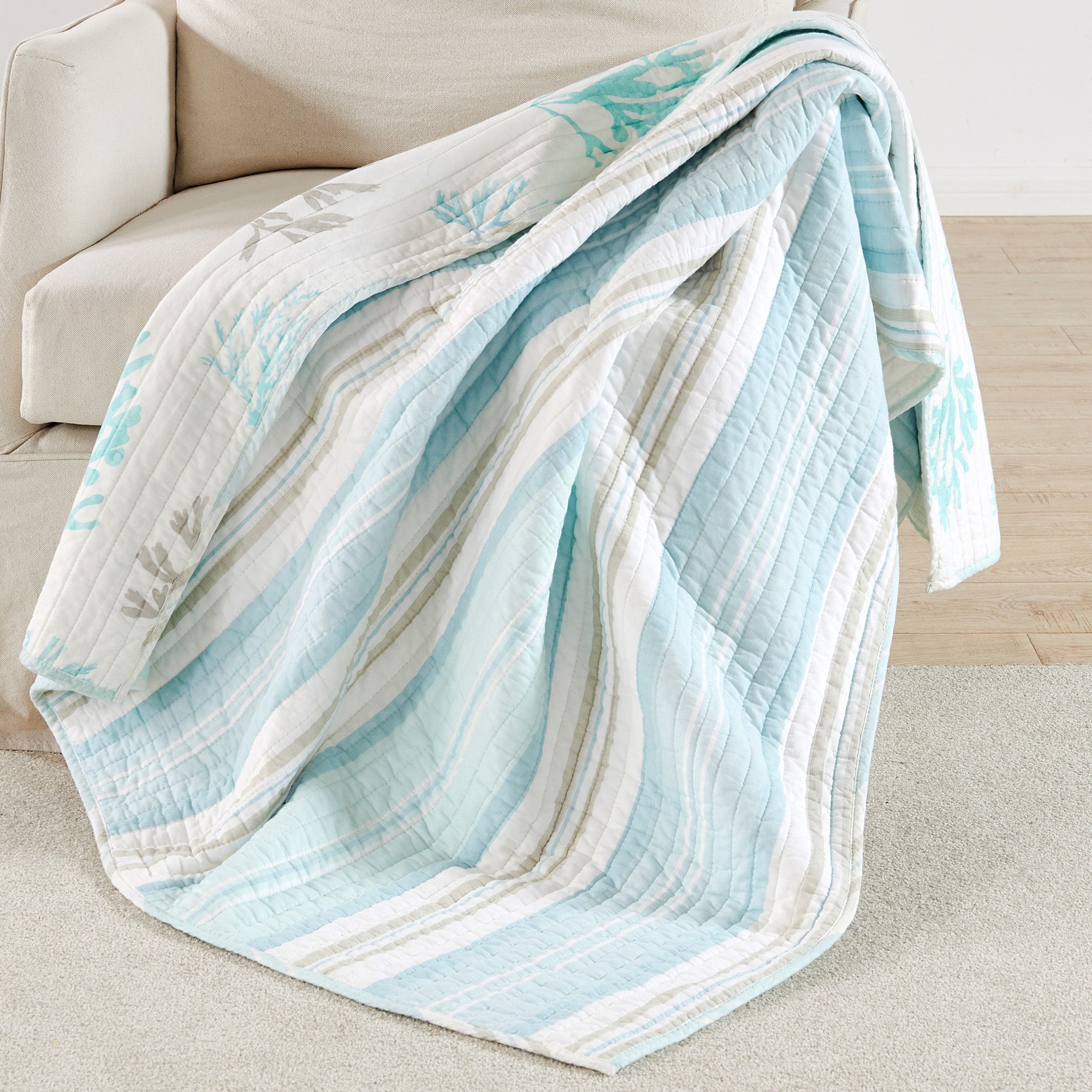Stone Harbor Quilted Throw