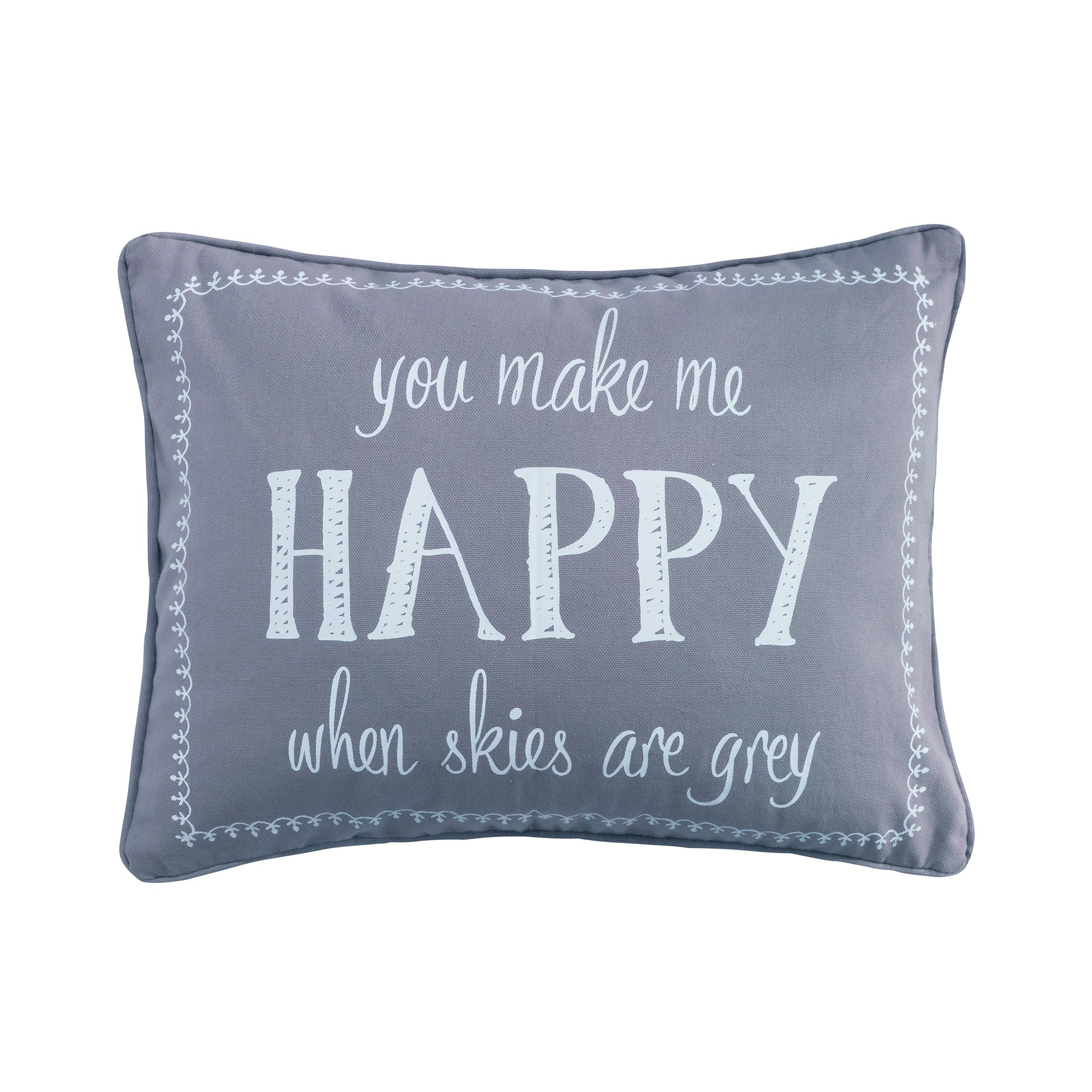 Gramercy Teal Happy Pillow