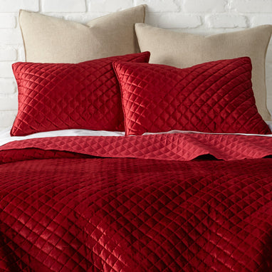 Levtex Home Red Velvet Quilt Set - Polyester