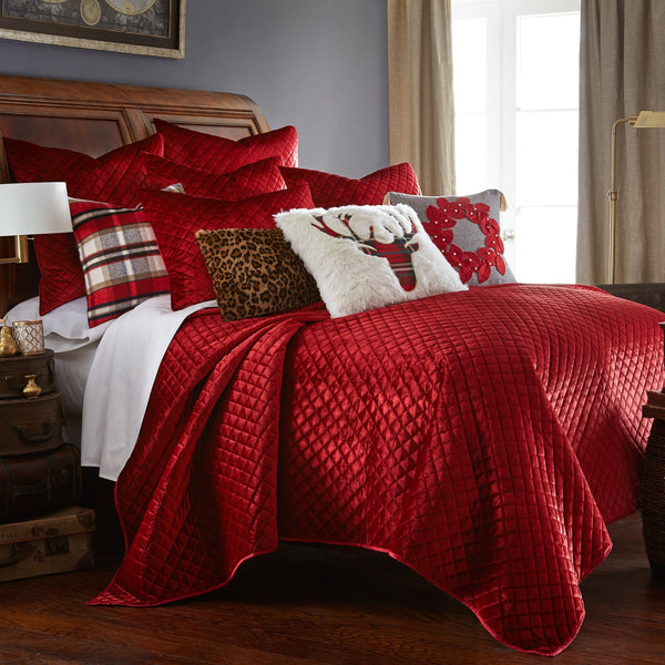 Levtex Home Red Velvet Quilt Set - Polyester