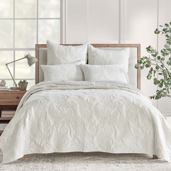 Cream Velvet Quilt Throw King Luxe Diamond Stitch Velvet Quilt
