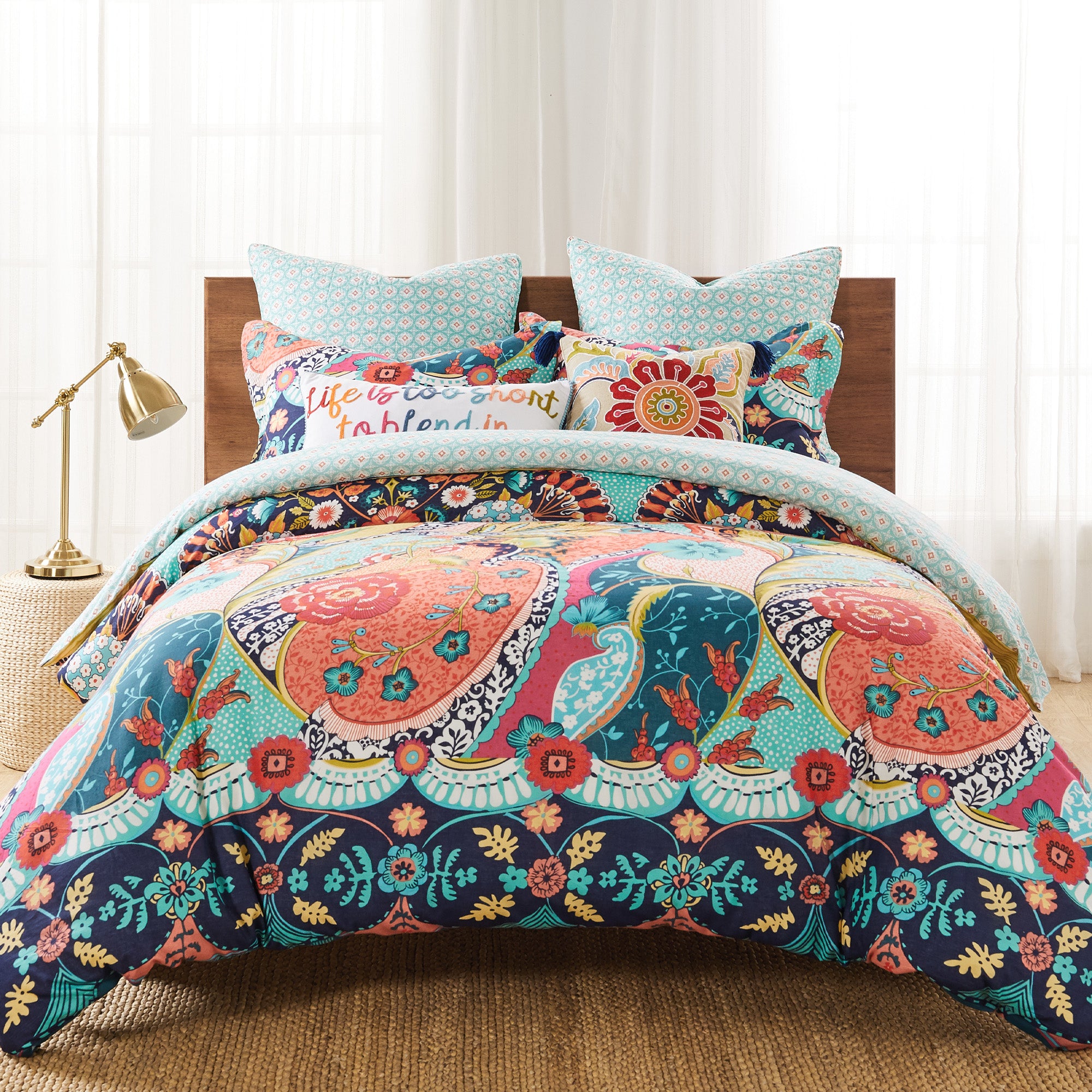 King sale size Duvet Boho Style Rich Colors