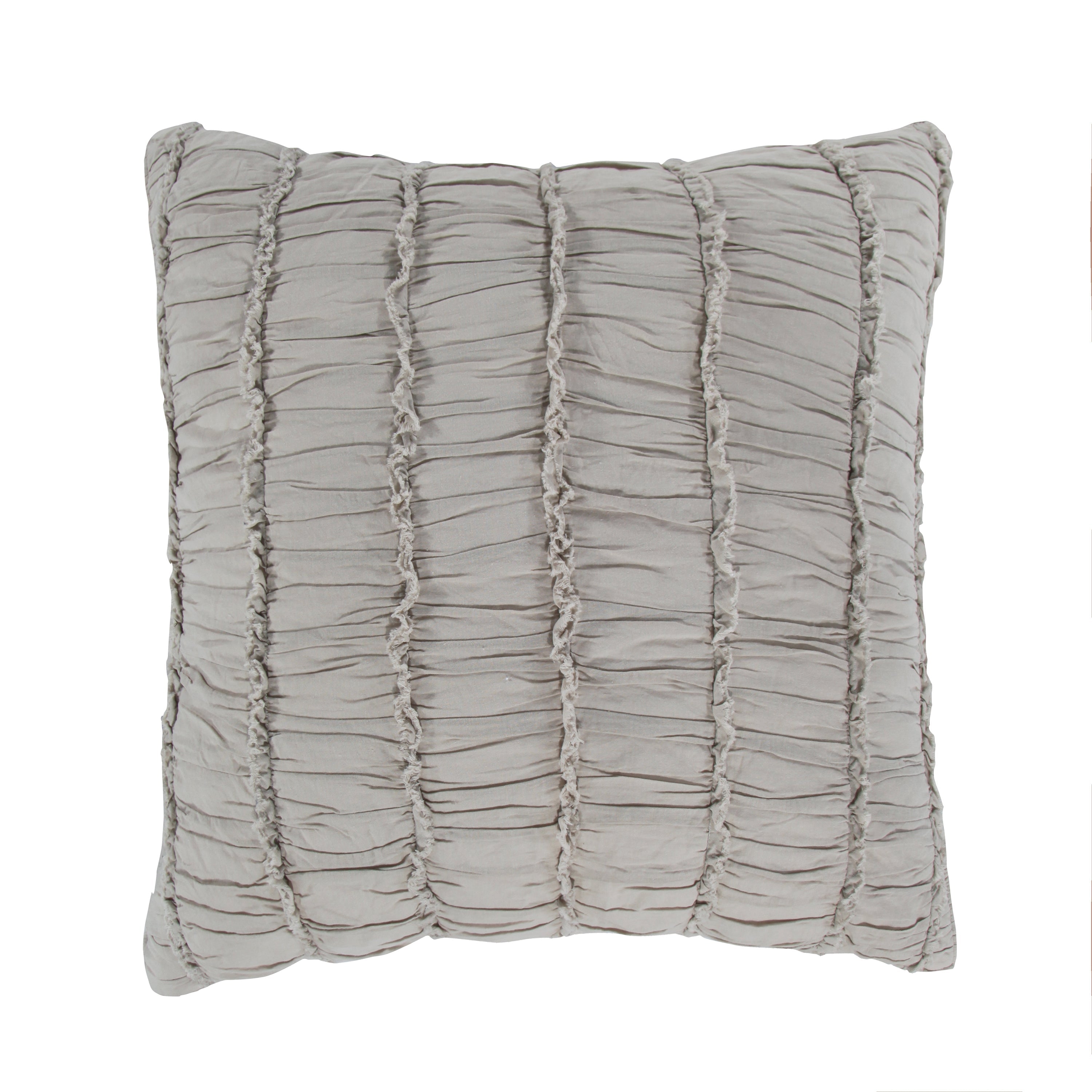 Taupe Ruched Euro Sham