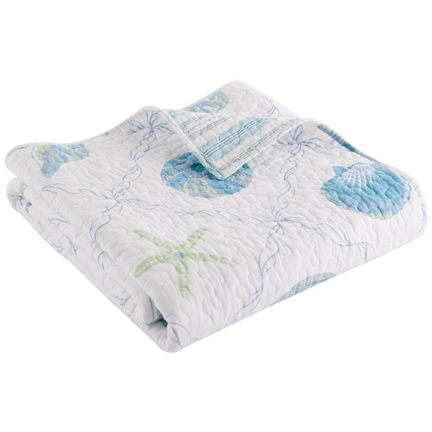 Marine Dream Seaglass Quilted Throw