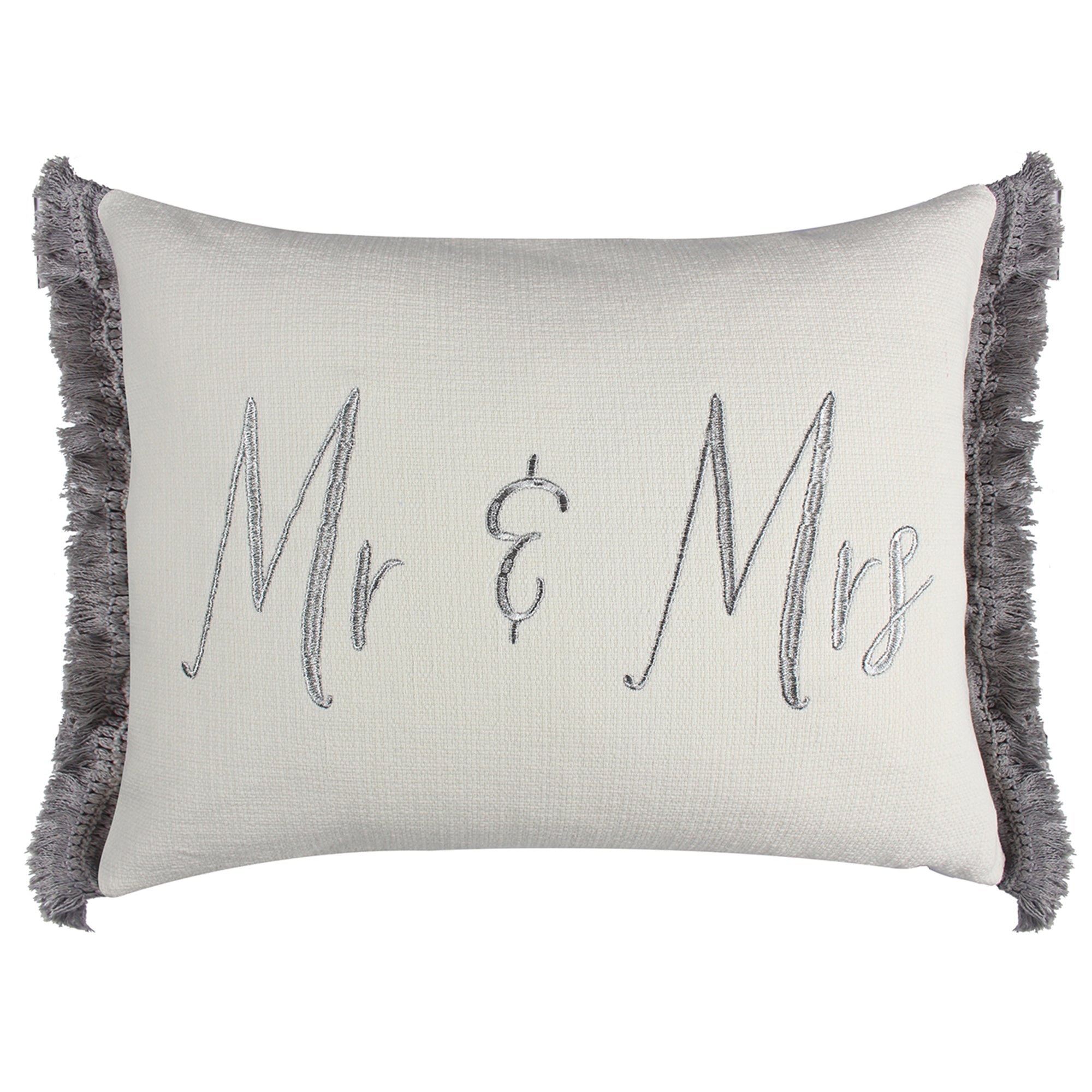 Perla Grey Mr & Mrs Pillow