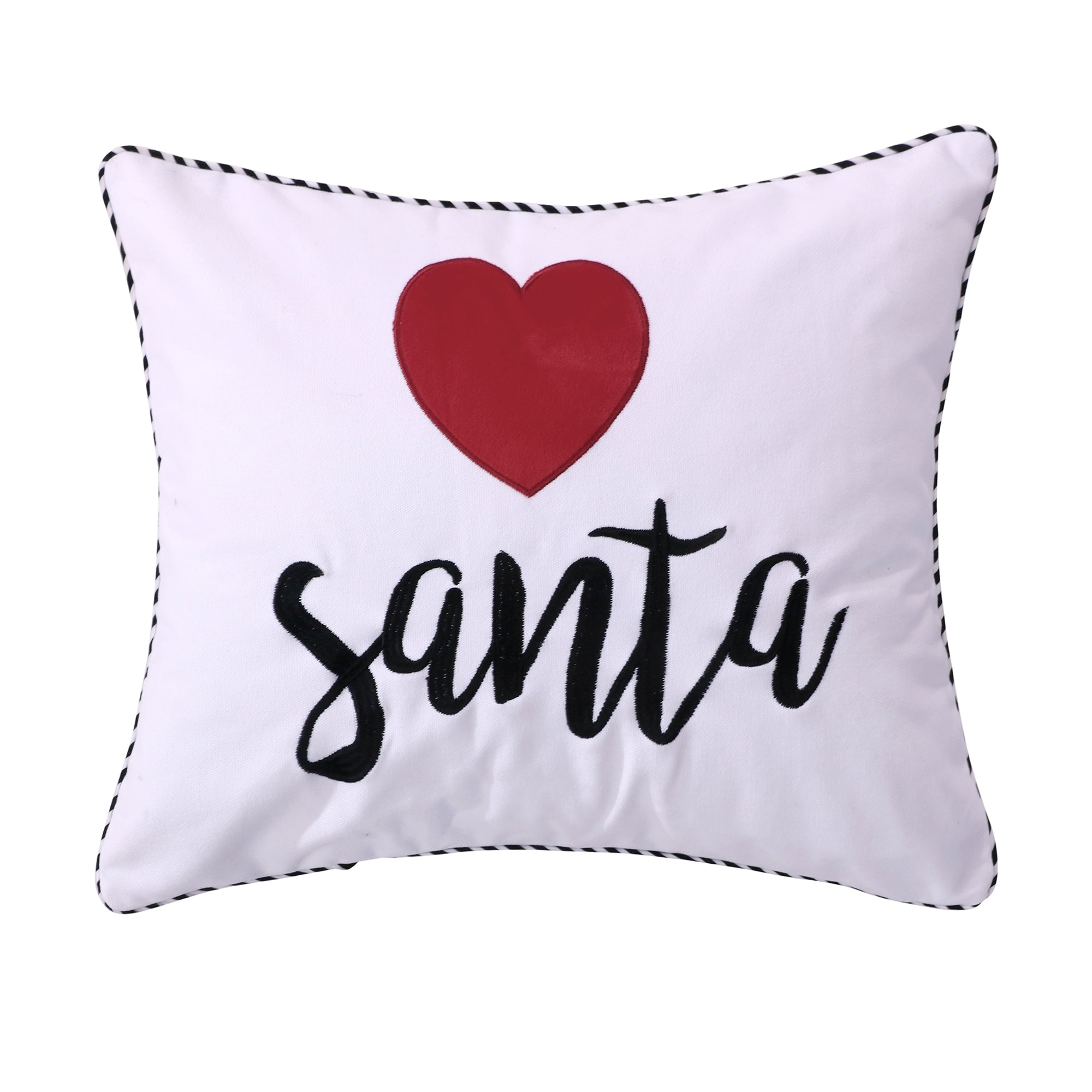 Rudolph Heart Santa Pillow