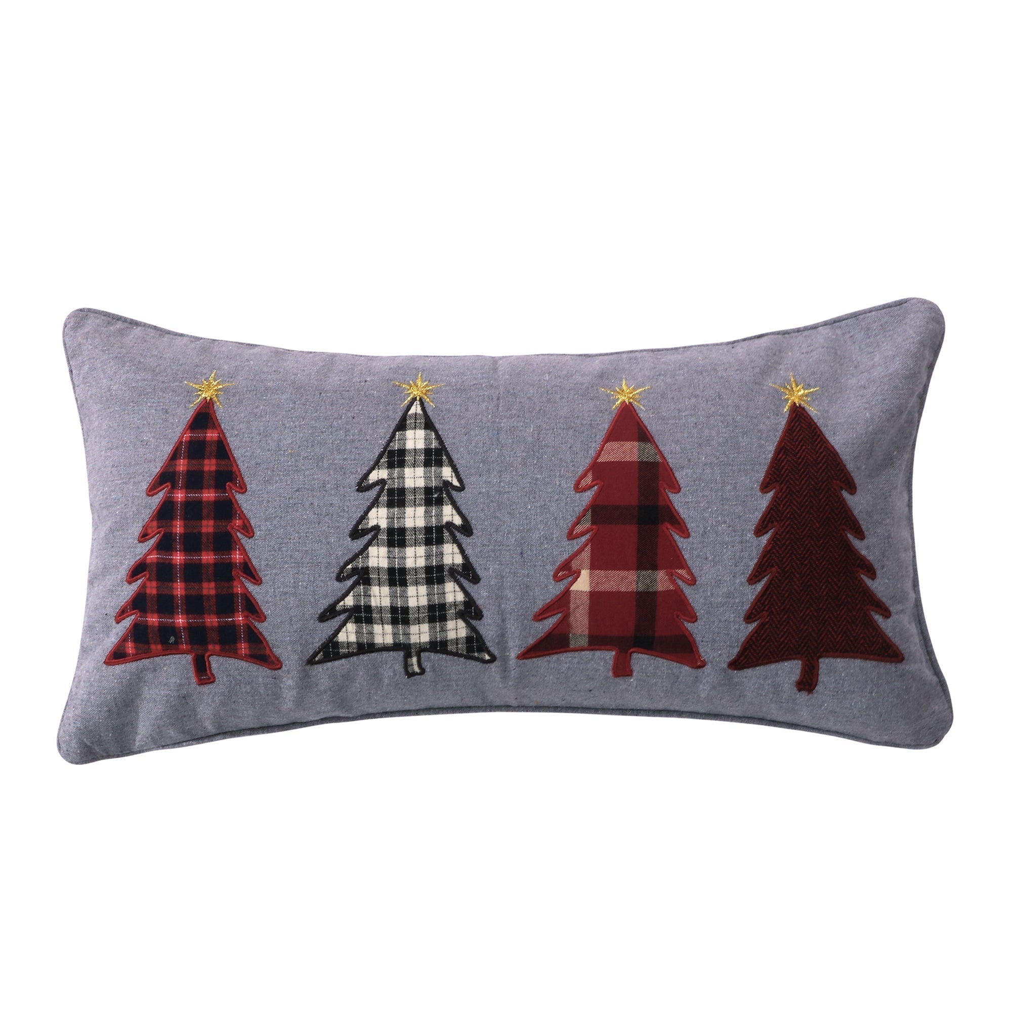 Rudolph Appliqued Trees Pillow