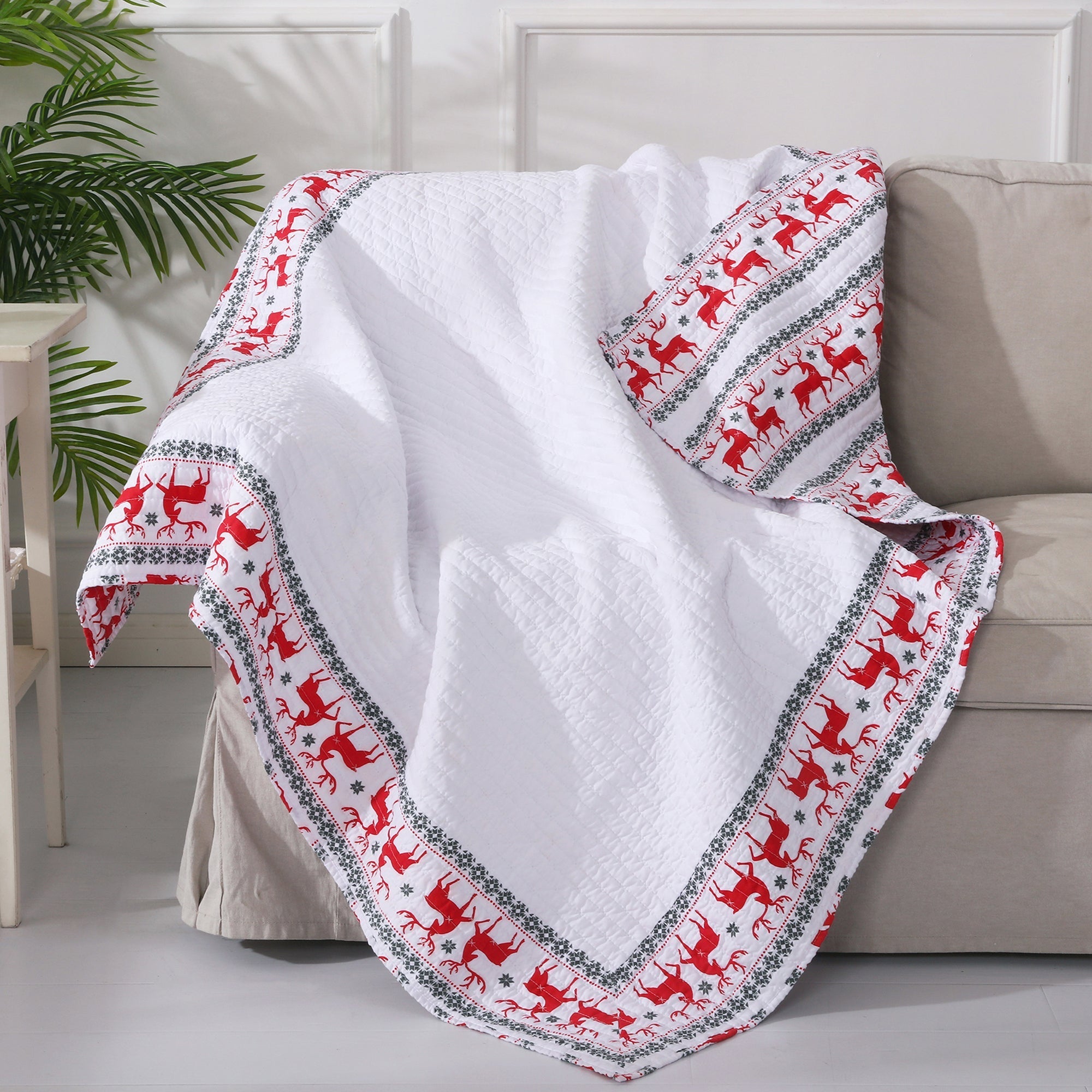 Rudolph Quilted Throw