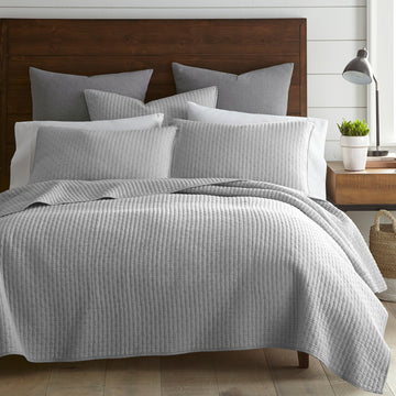 Cross Stitch Light Grey Quilt Set – Levtex Home