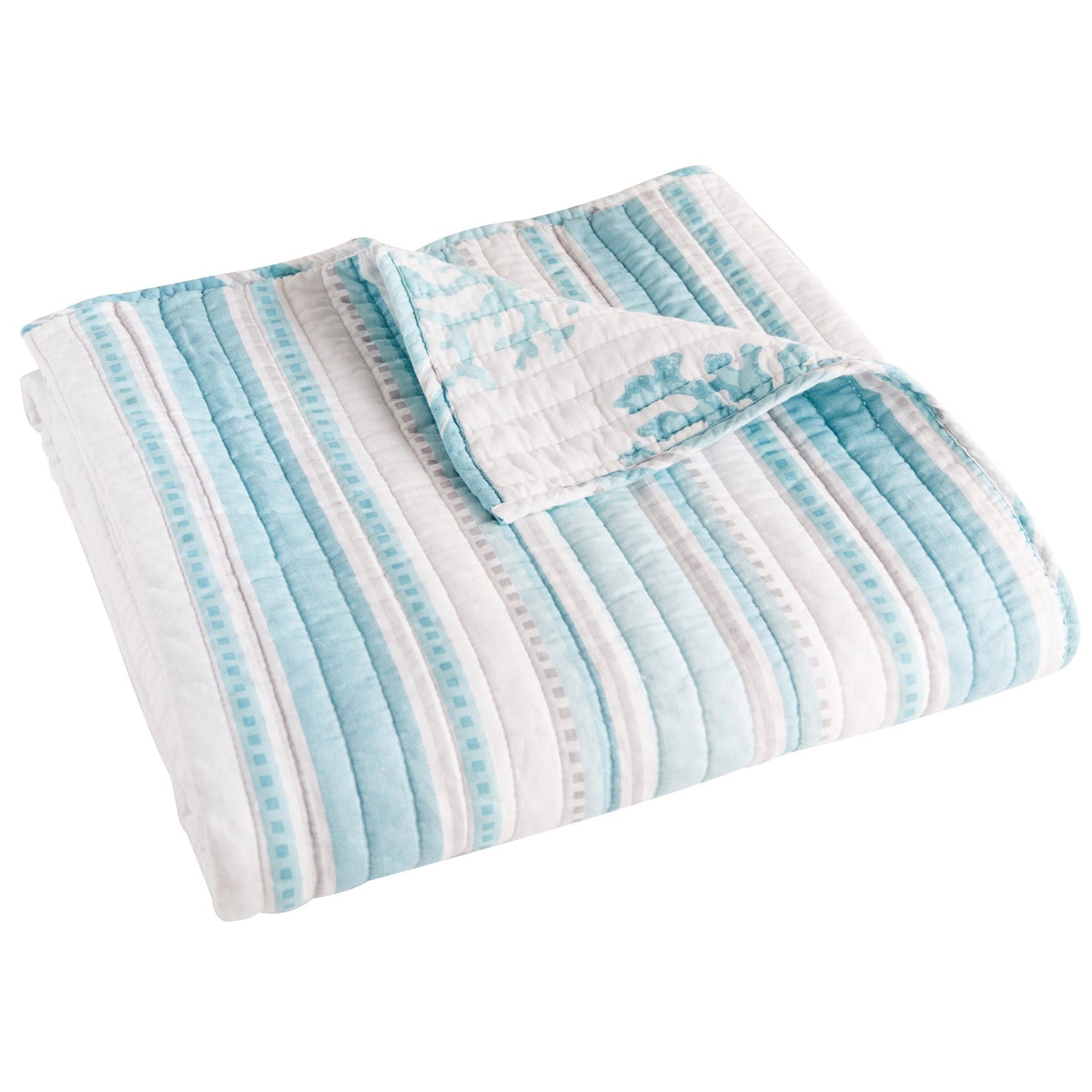 Cape Coral Stripe Quilted Throw