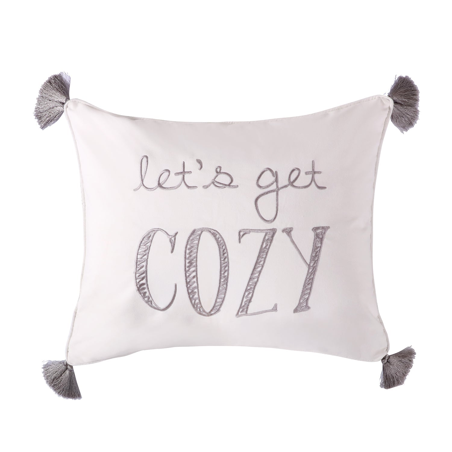 Camden Let's Get Cozy Tassel Pillow
