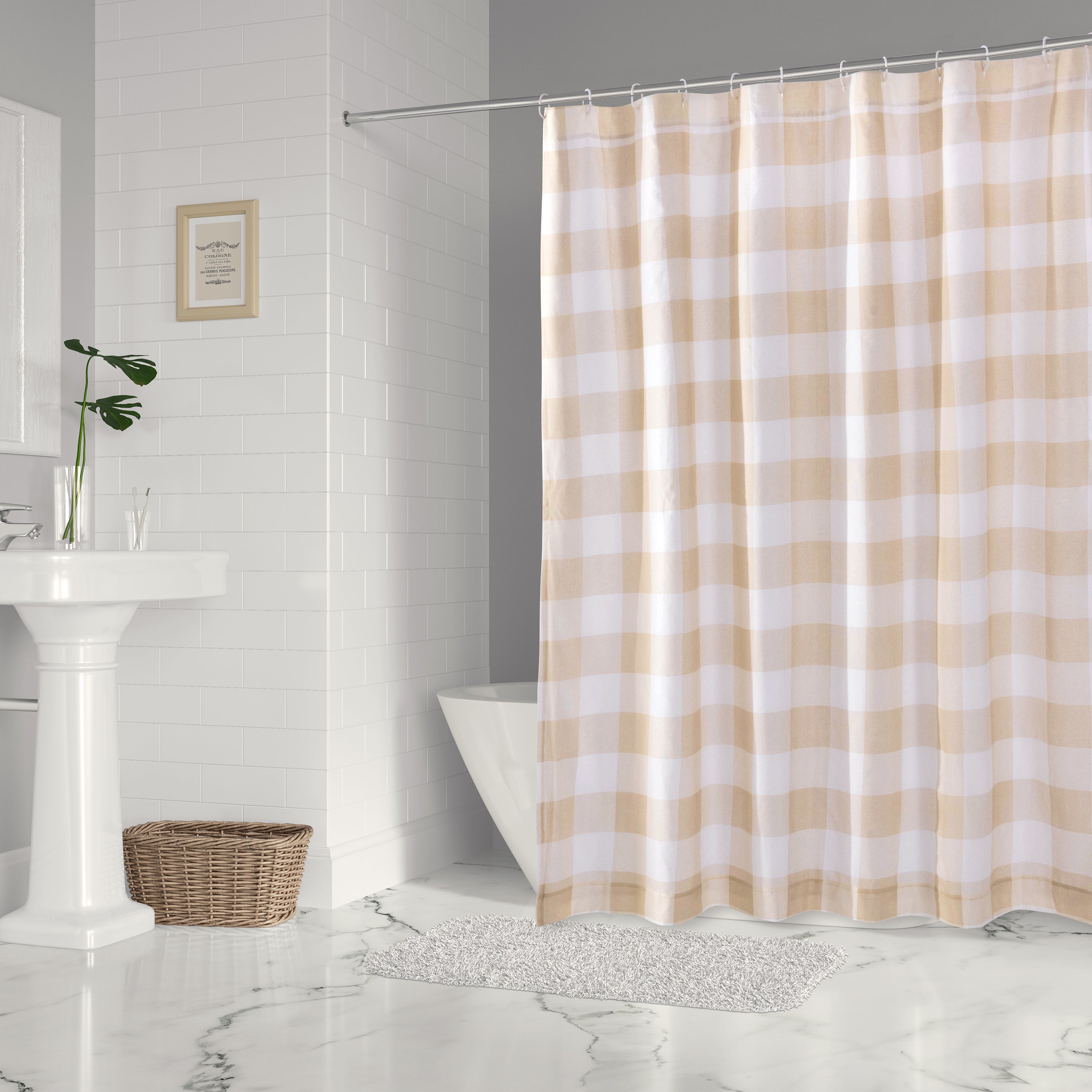 Camden Taupe Shower Curtain