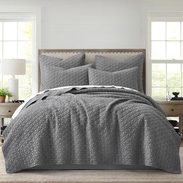 Rowan Grey Quilt Set – Levtex Home