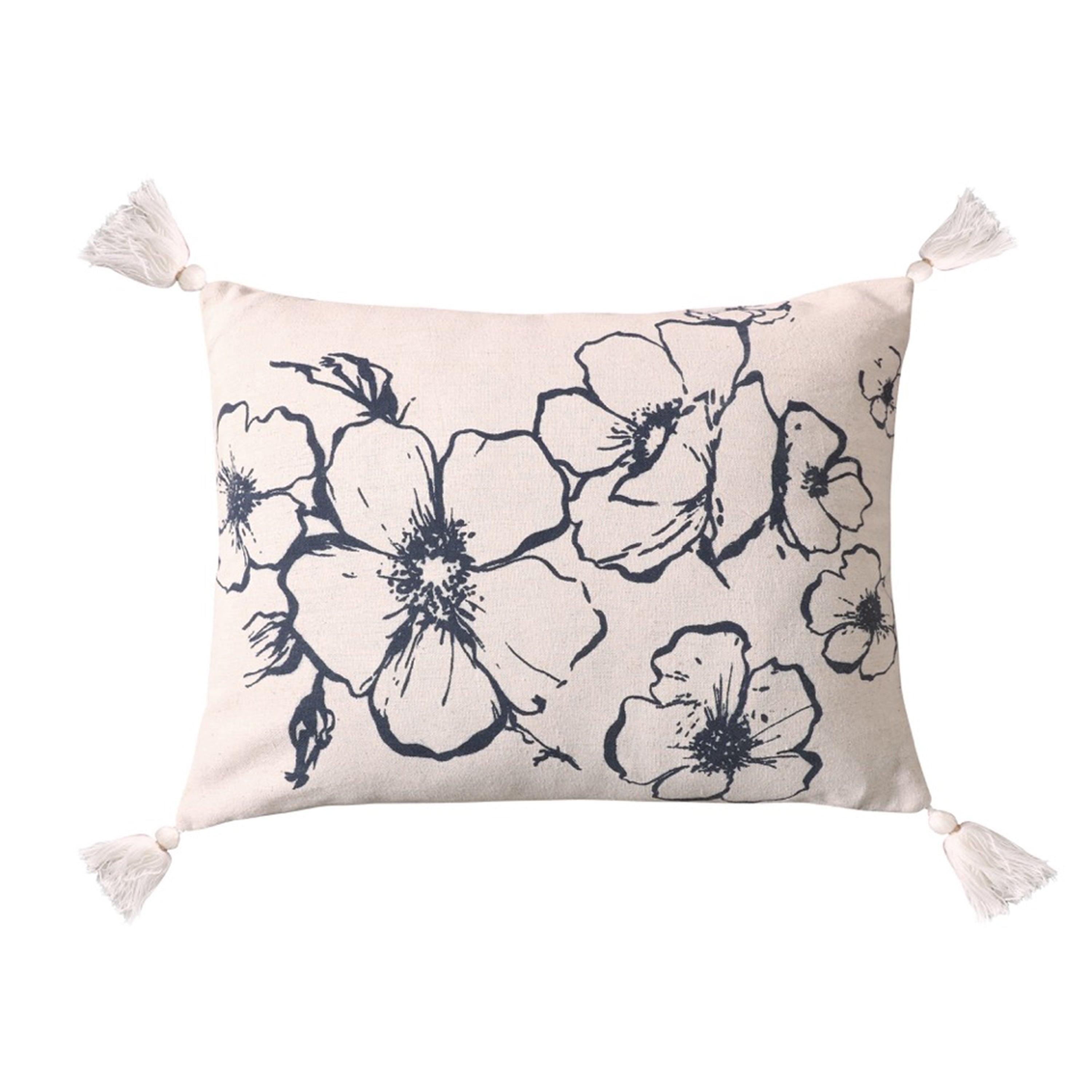 Blooming Printed Floral Pillow