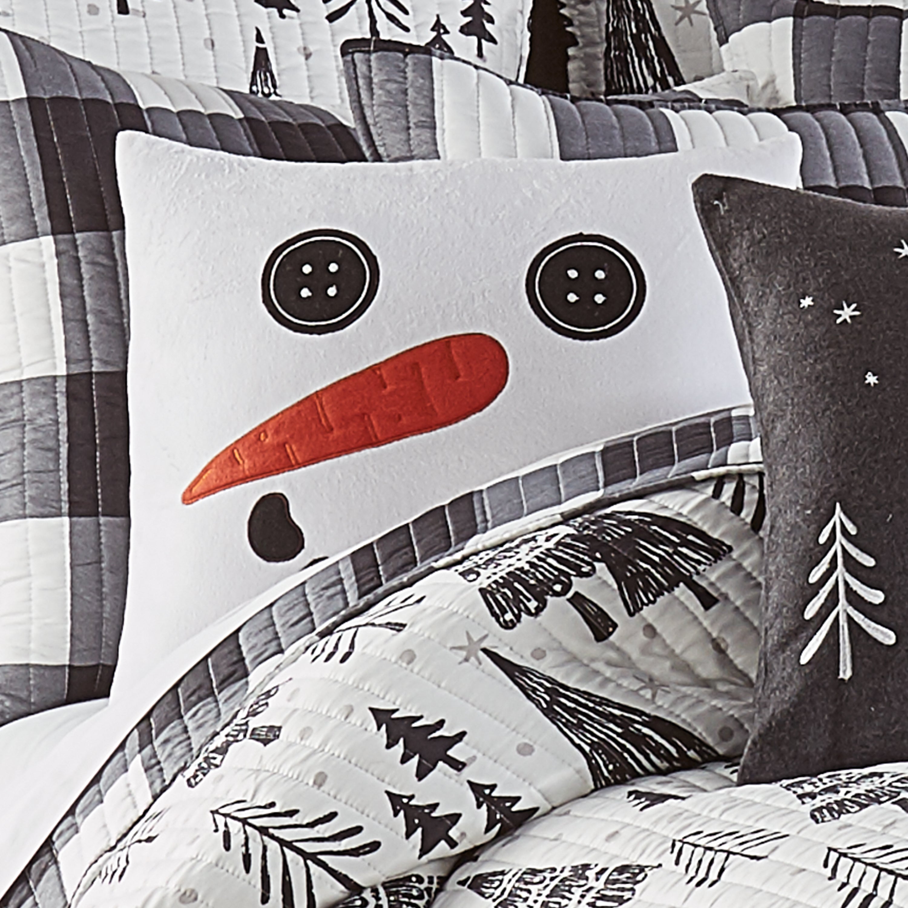 Northern Star Frosty Applique Pillow