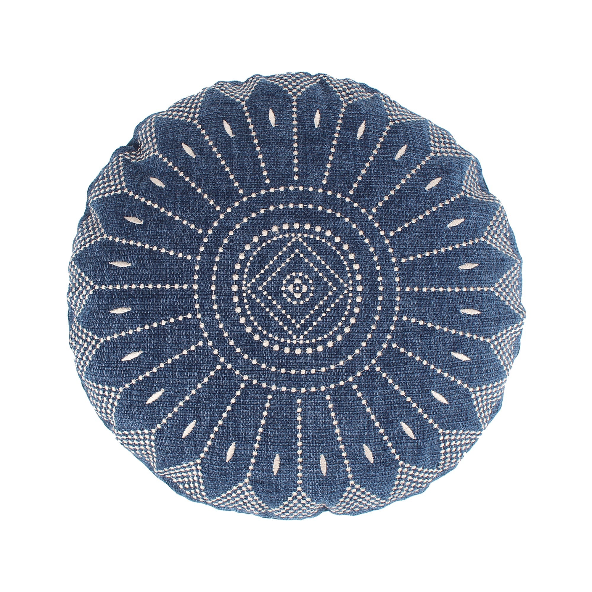 Teal round clearance pillow