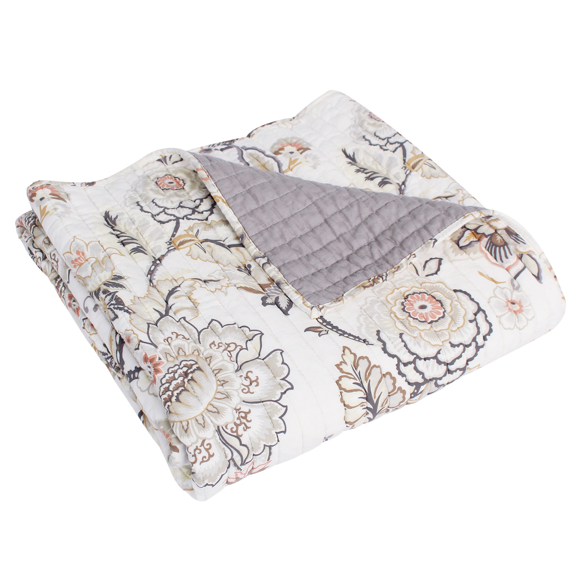 Ophelia Blush Quilted Throw