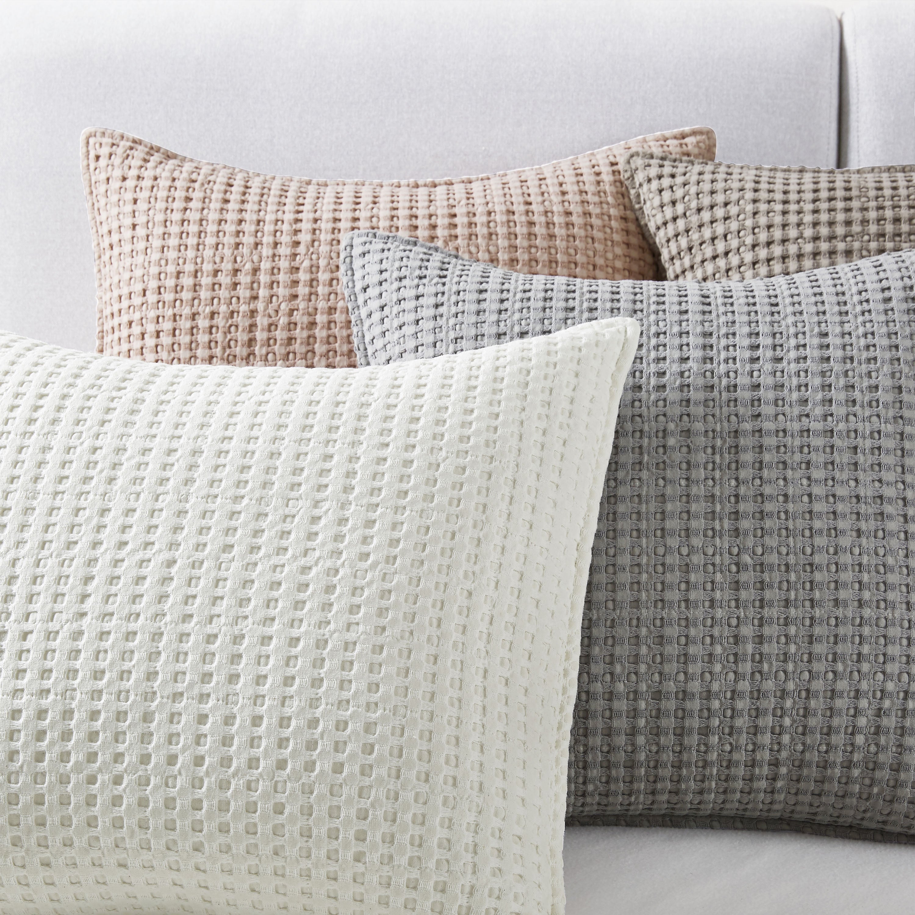 Levtex Home Mills Waffle Grey Square Pillow