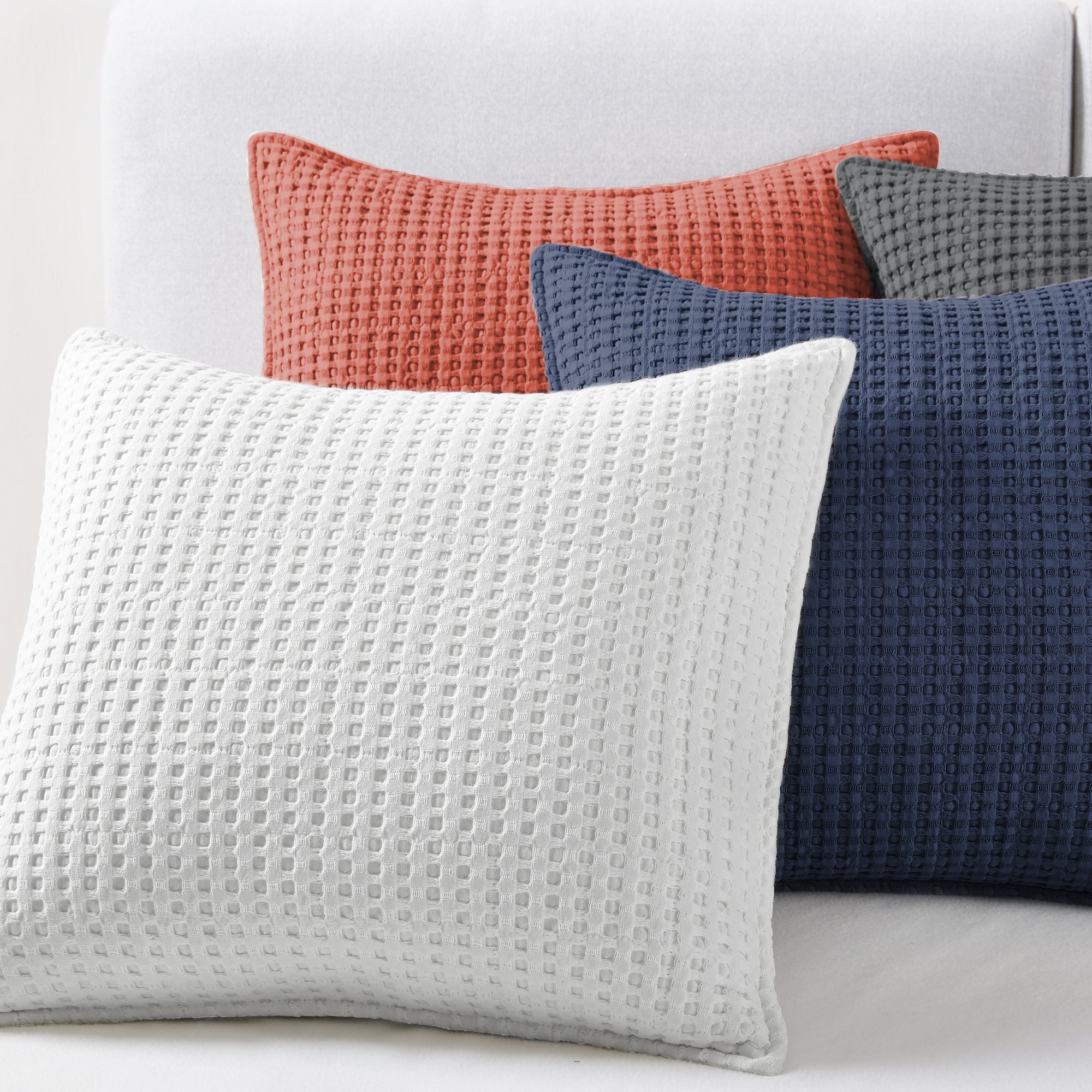 Levtex Home Mills Waffle Grey Square Pillow