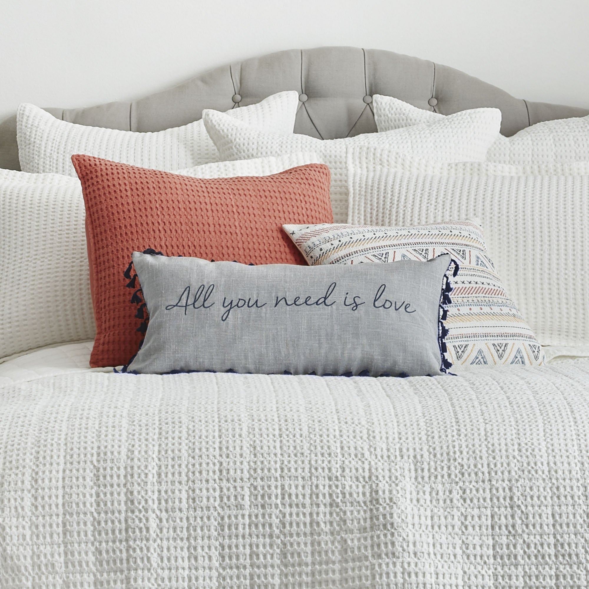 Mills Waffle Square Pillow