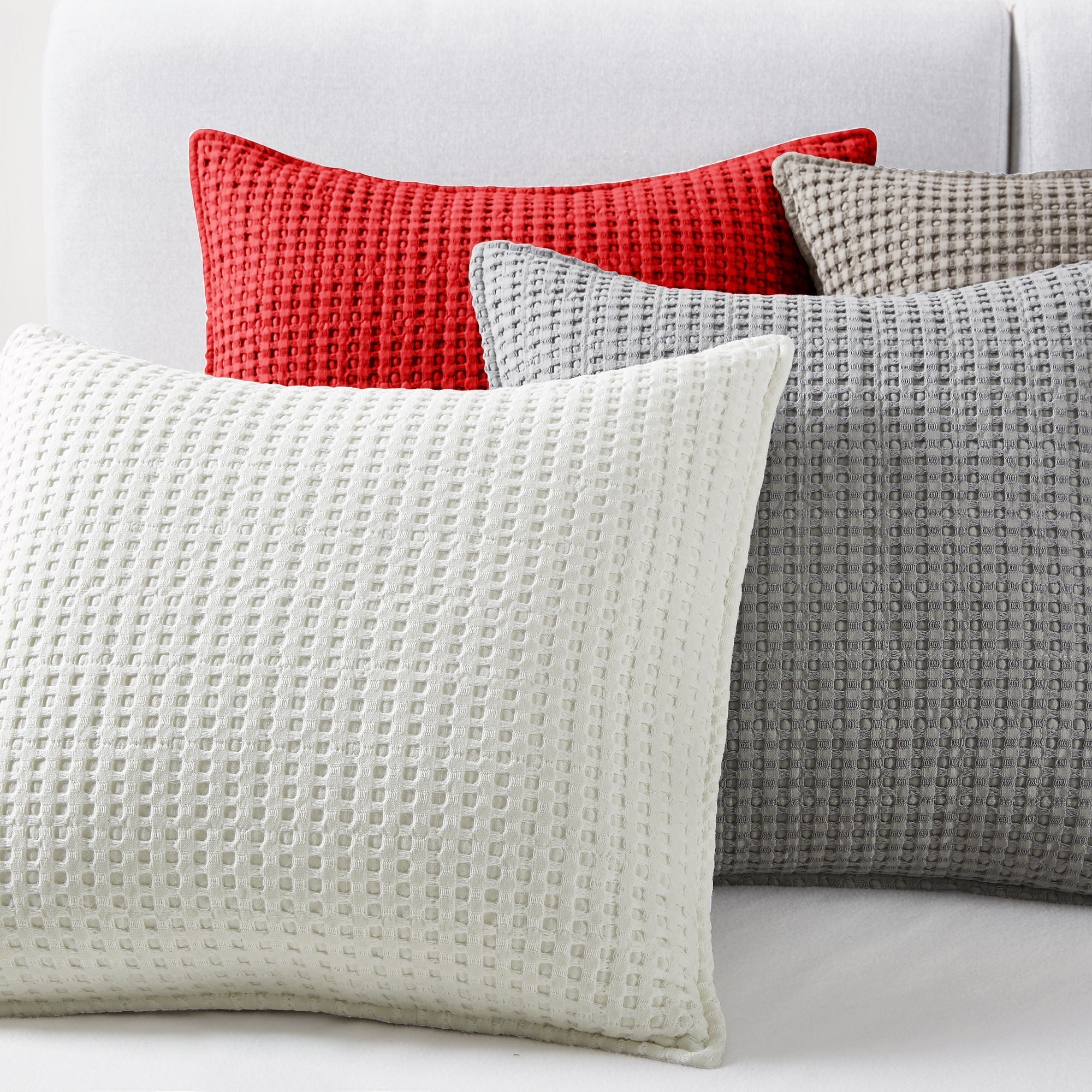 Levtex Home Mills Waffle Grey Square Pillow