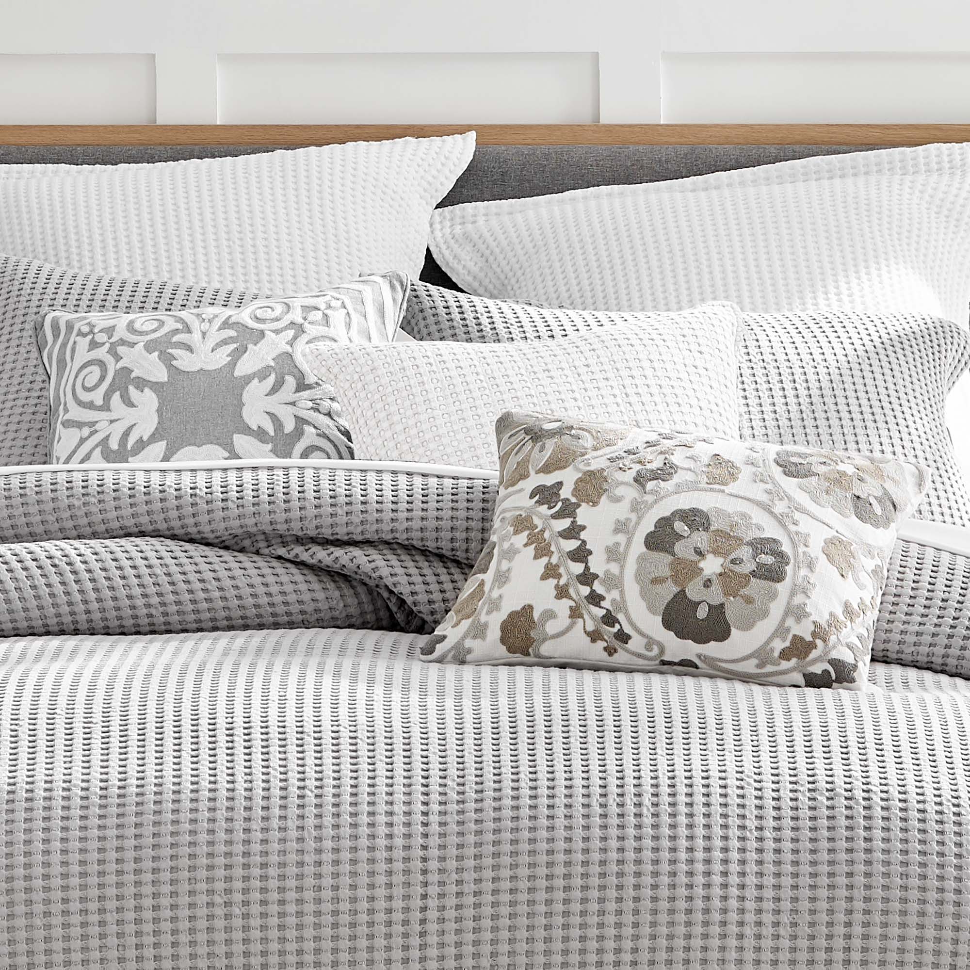 Mills Grey Medallion Pillow