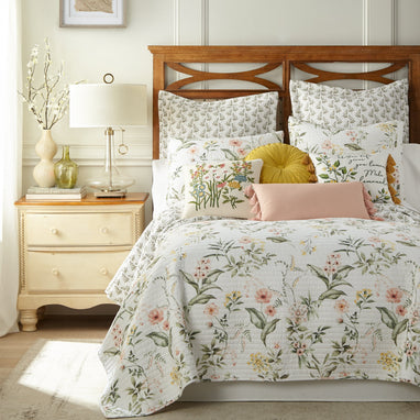 Levtex Home Viviana Cream Flower Pillow