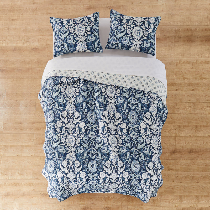 Levtex Home Laure Indigo Quilt Set Cotton Levtex Home