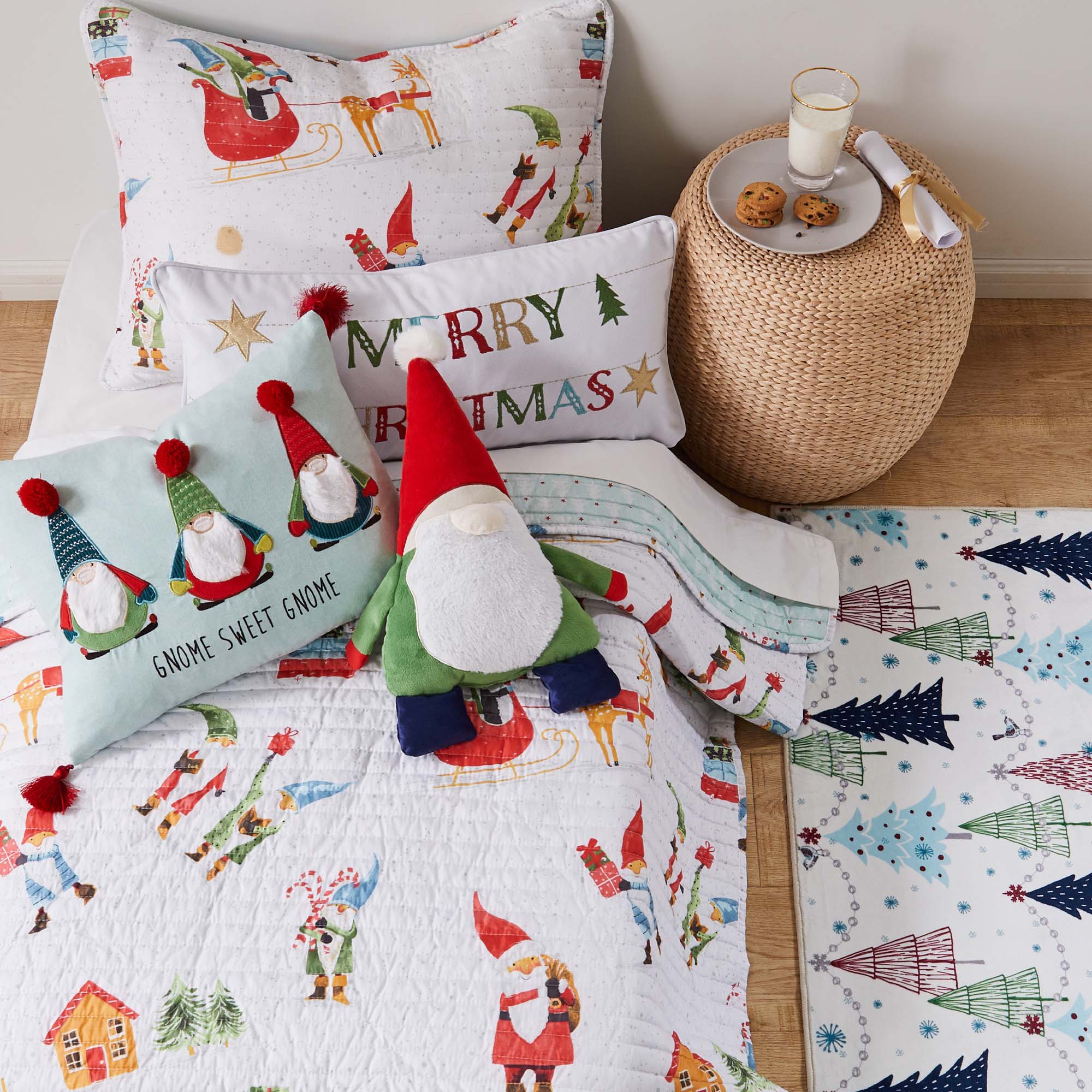 Gnome for the Holidays 3-Piece Toddler Bedding Set