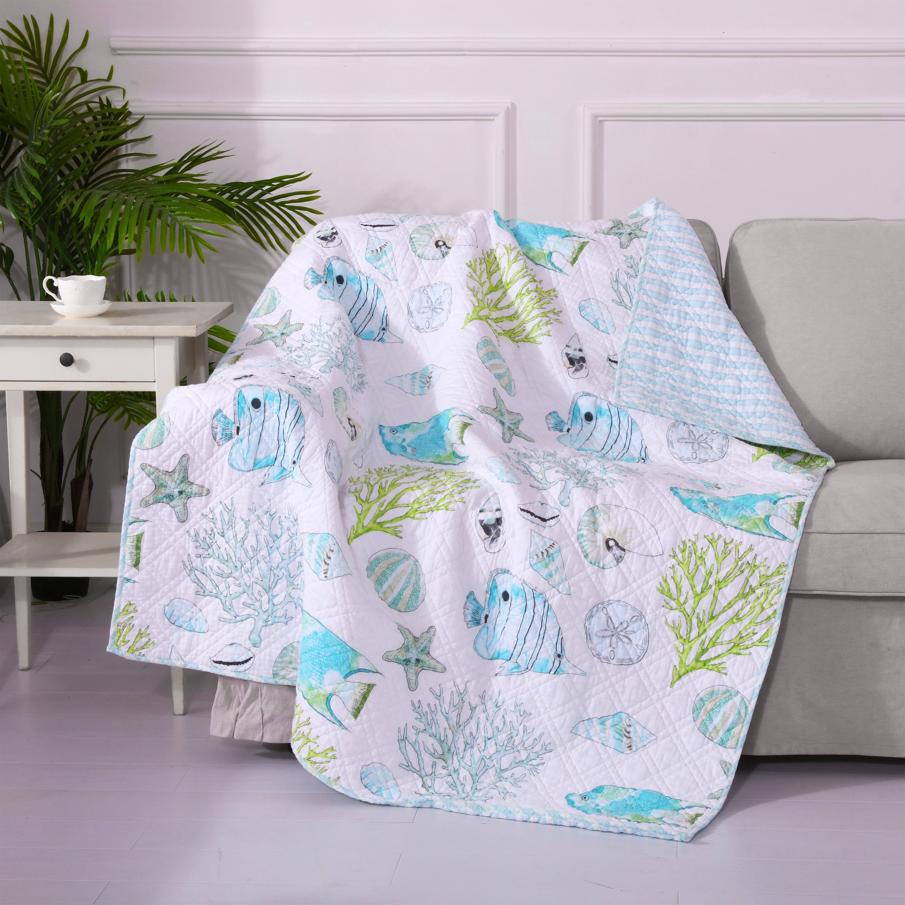 Biscayne Quilted Throw