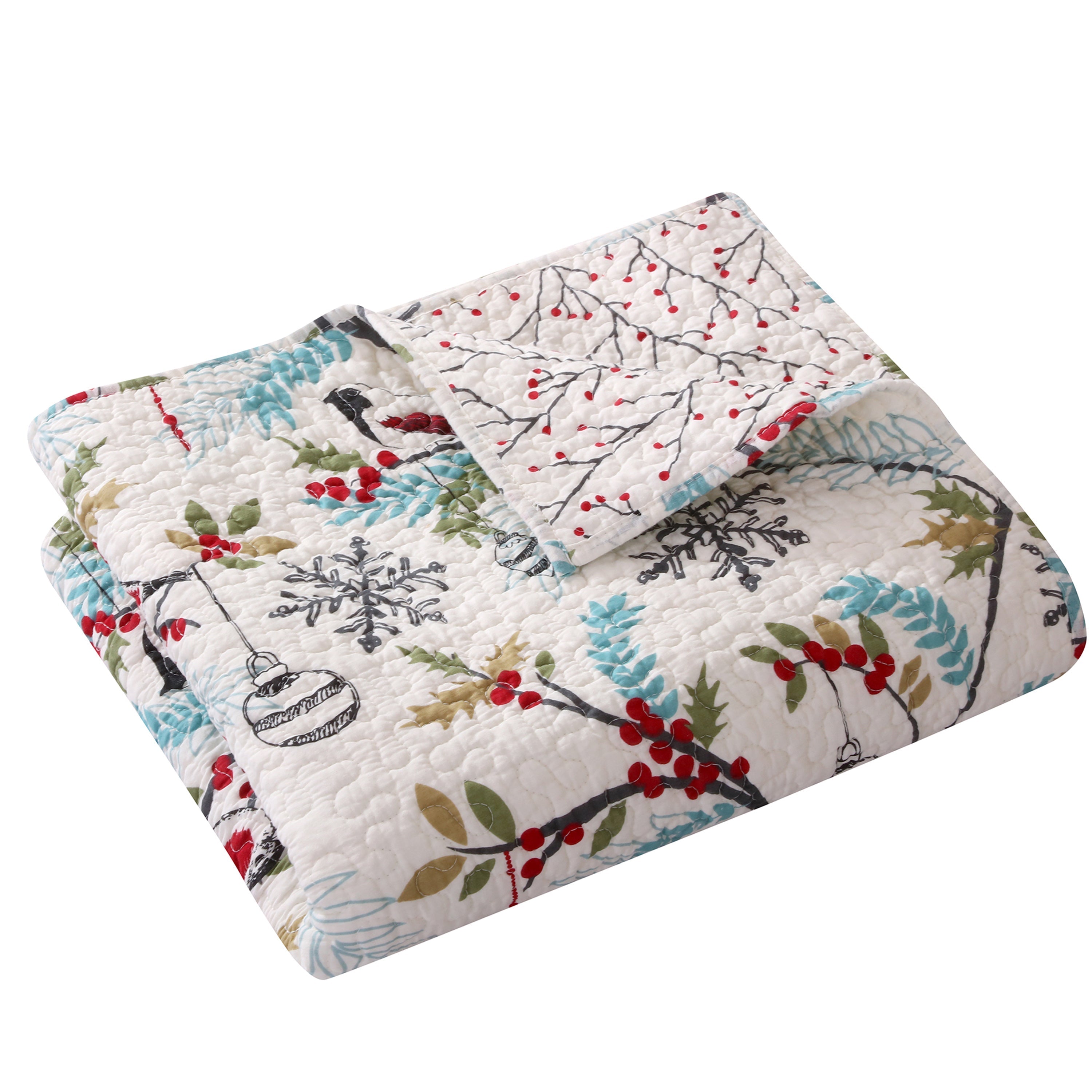 Holly Quilted Throw