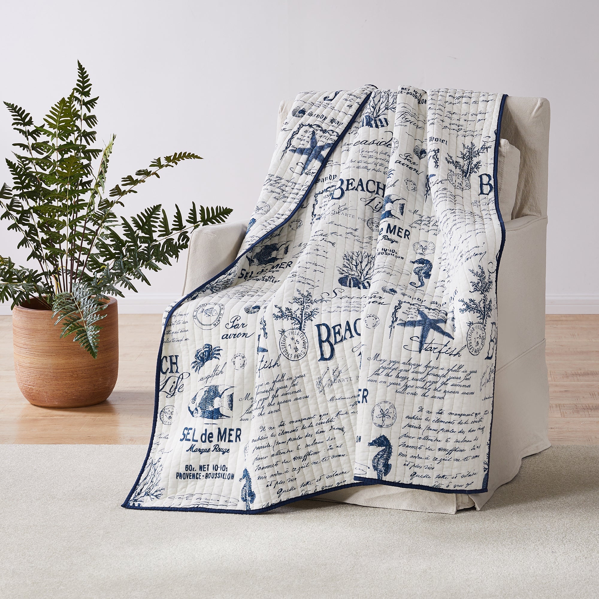 Beach Life Quilted Throw