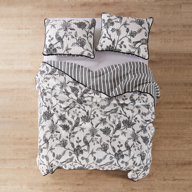 Levtex Home Tanzie Black Quilt Set - Cotton